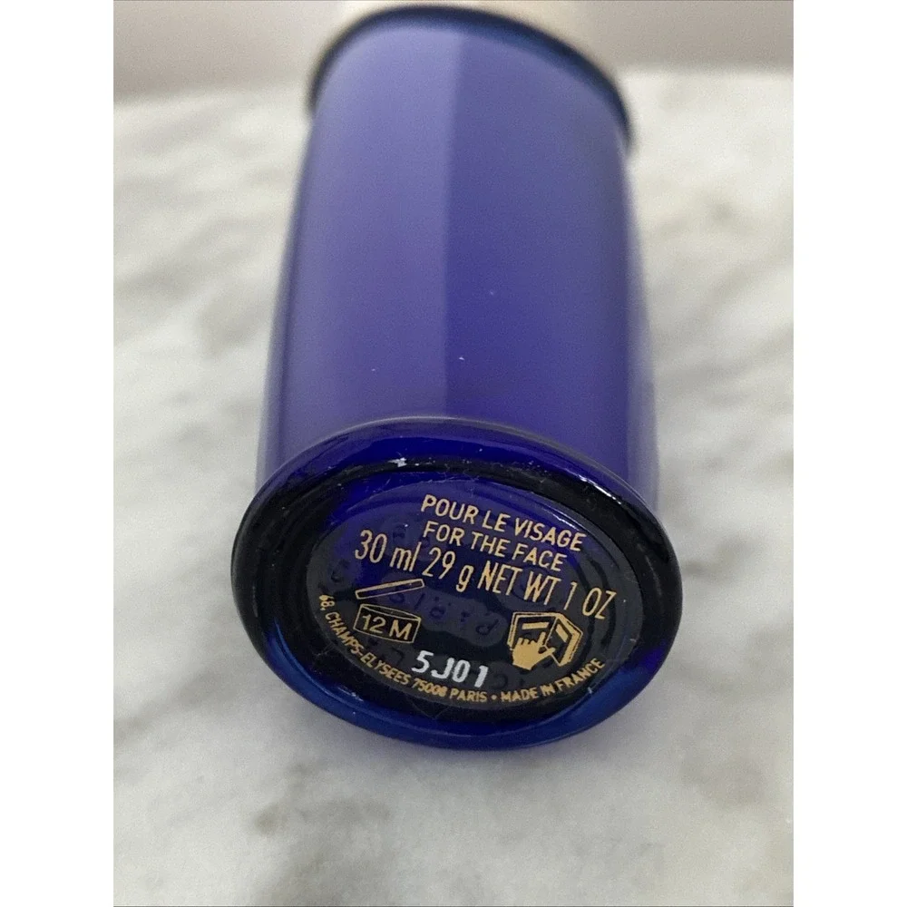 Vintage Blue Glass Guerlain Midnight Secret Late Night Recovery Treatment 1 oz